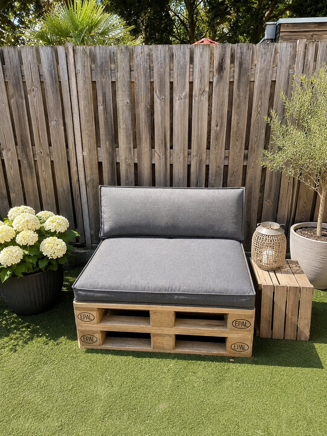 Palletkussens (set) Antraciet, Tuin en Terras, Tuinsets en Loungesets, Ophalen, Zo goed als nieuw, Overige materialen, Loungeset