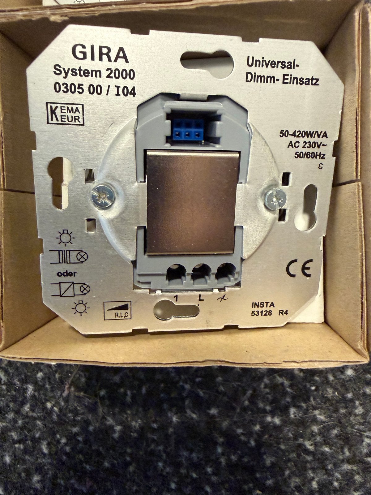 Gira Universele Tastdimmer System 2000 (geen LED), Ophalen, Nieuw, Gira, Dimmer