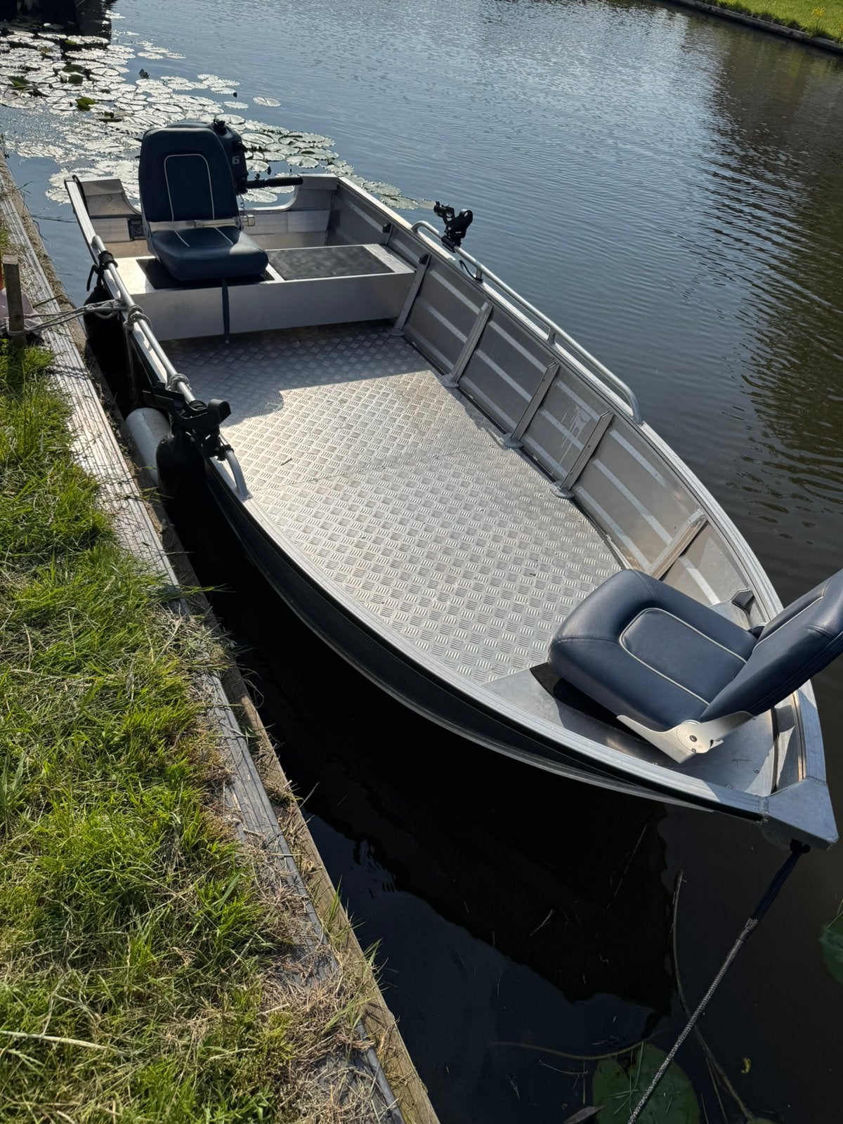 Alluminium boot/visboot, Ophalen of Verzenden, Zo goed als nieuw, Hout, 200 cm of meer