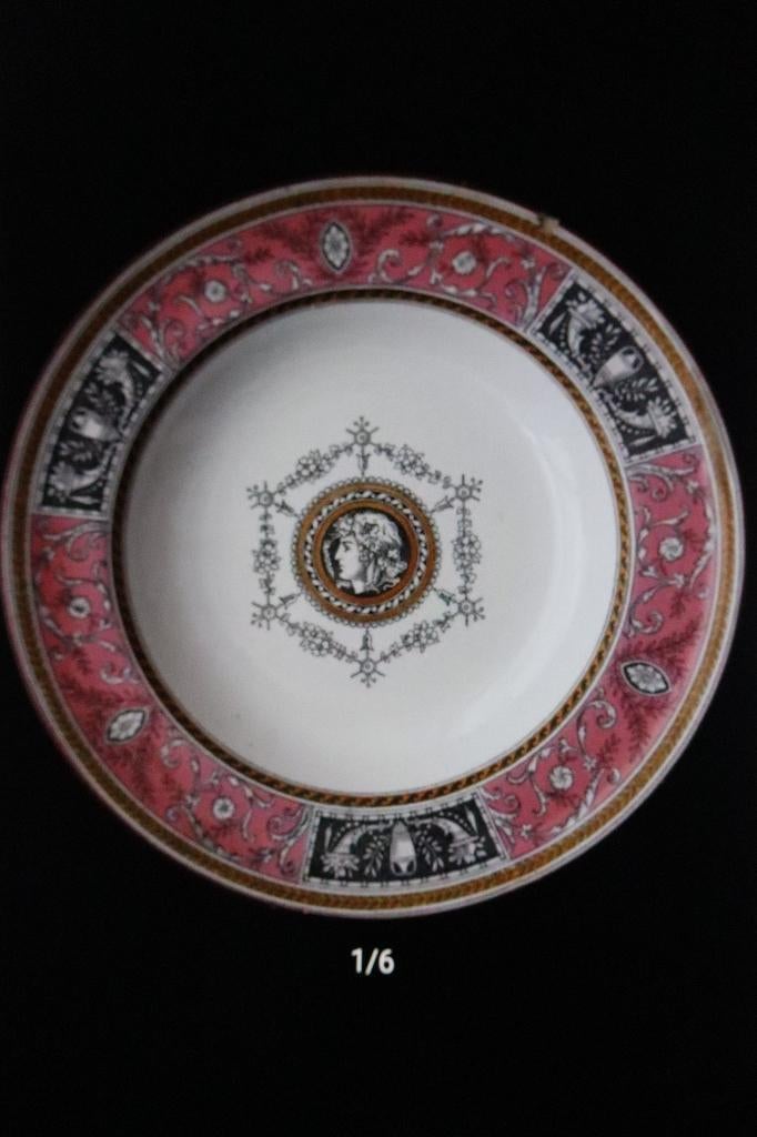 Antiek Victoriaans Engeland Mintons Clare diep bord 1878, Antiek en Kunst, Ophalen of Verzenden