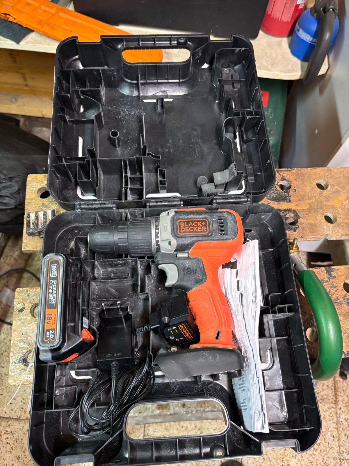 Black+Decker 18V Boor- en Schroefmachine met Klopfunctie, Ophalen of Verzenden, Boor- en Schroefmachine, Klopboormechanisme, Gebruikt