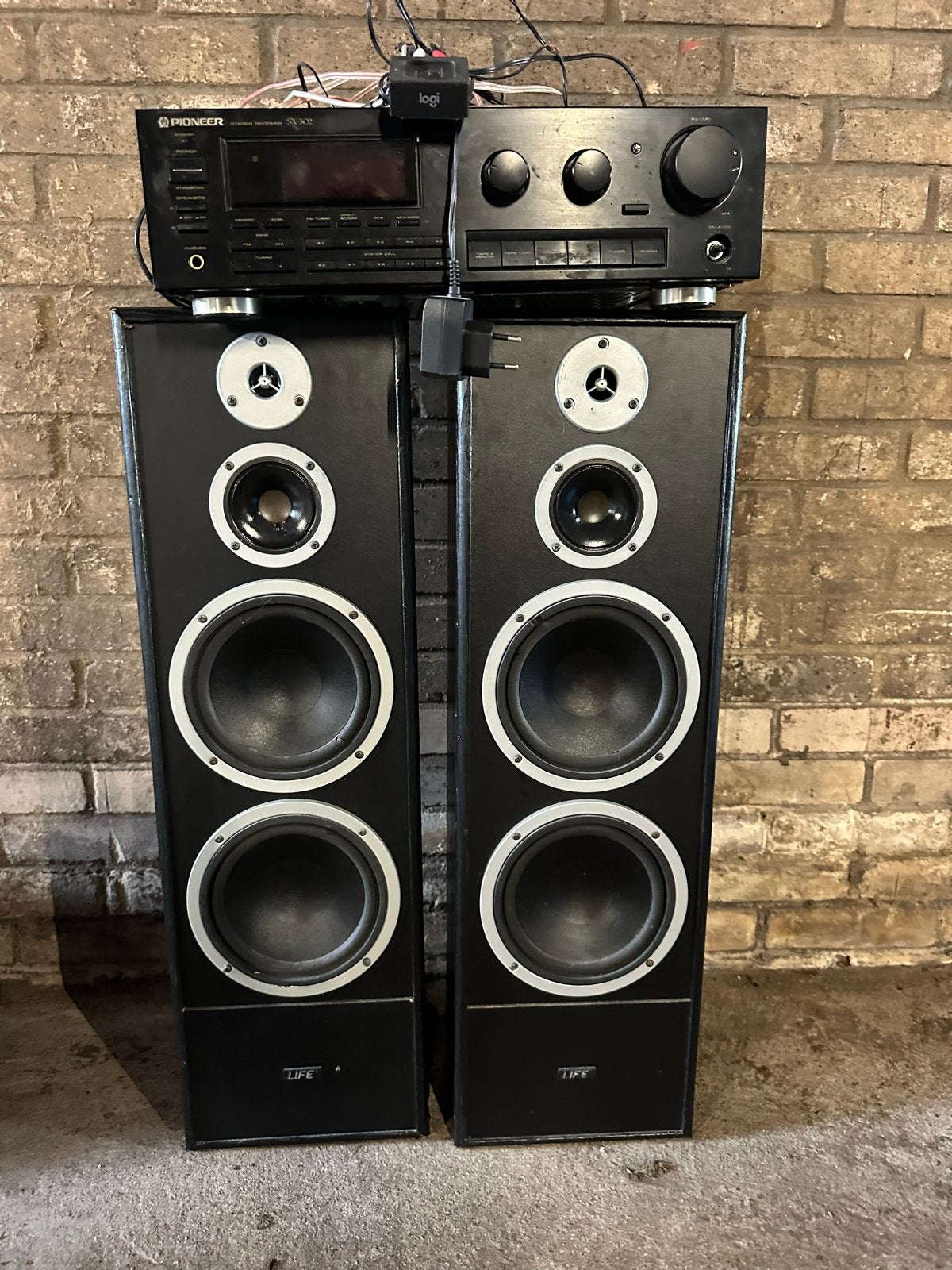 Pioneer Stereo Receiver SX-302 met LIFE Speakers, Gebruikt, Tuner of Radio, Pioneer, Losse componenten