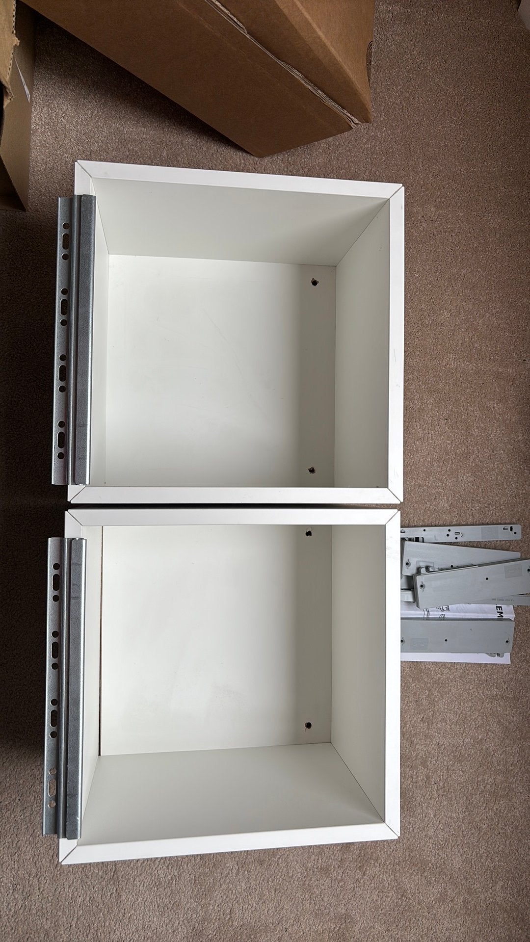 Ikea zweef vakken vierkant, Huis en Inrichting, Kasten | Vitrinekasten, Ophalen, Minder dan 50 cm, Gebruikt, Wit