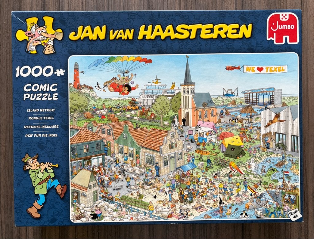 Jan van Haasteren - Rondje Texel - 1000 stukjes, Ophalen of Verzenden, 500 t/m 1500 stukjes, Zo goed als nieuw