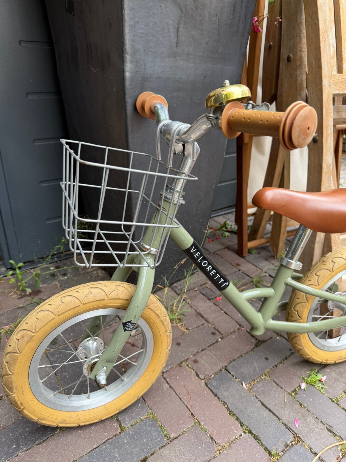 Veloretti loopfiets (Desert Moss, olijfgroen), Fietsen en Brommers, Ophalen, Zo goed als nieuw, Minder dan 16 inch