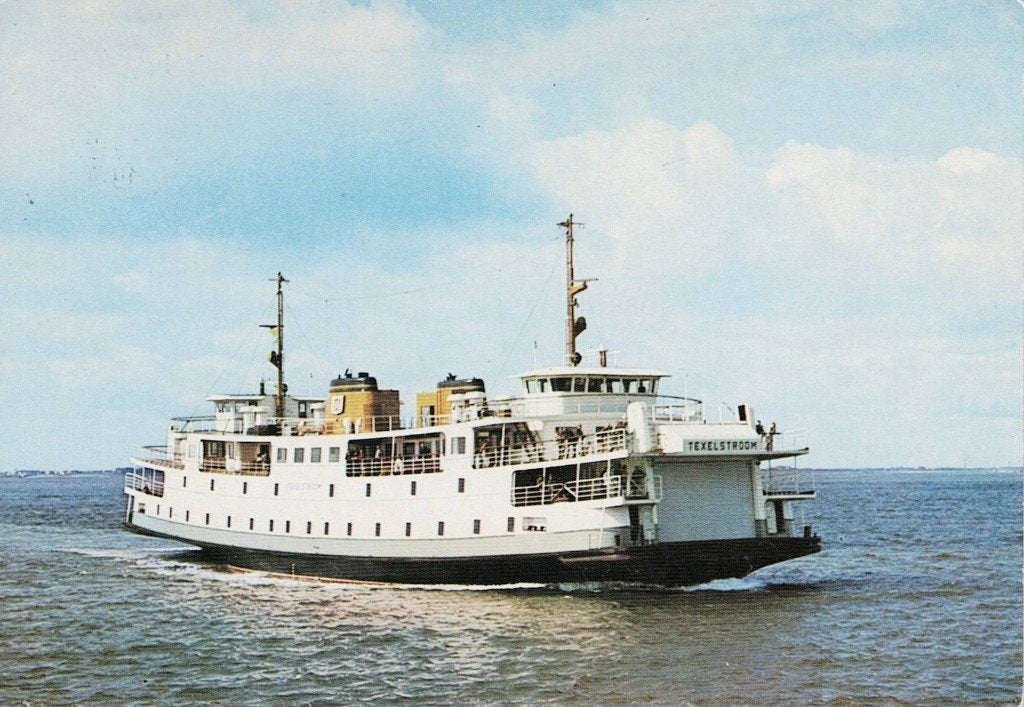 Boot Texel Met de Texelstroom naar het eiland 25, Ophalen of Verzenden, 1960 tot 1980, Gelopen, Waddeneilanden