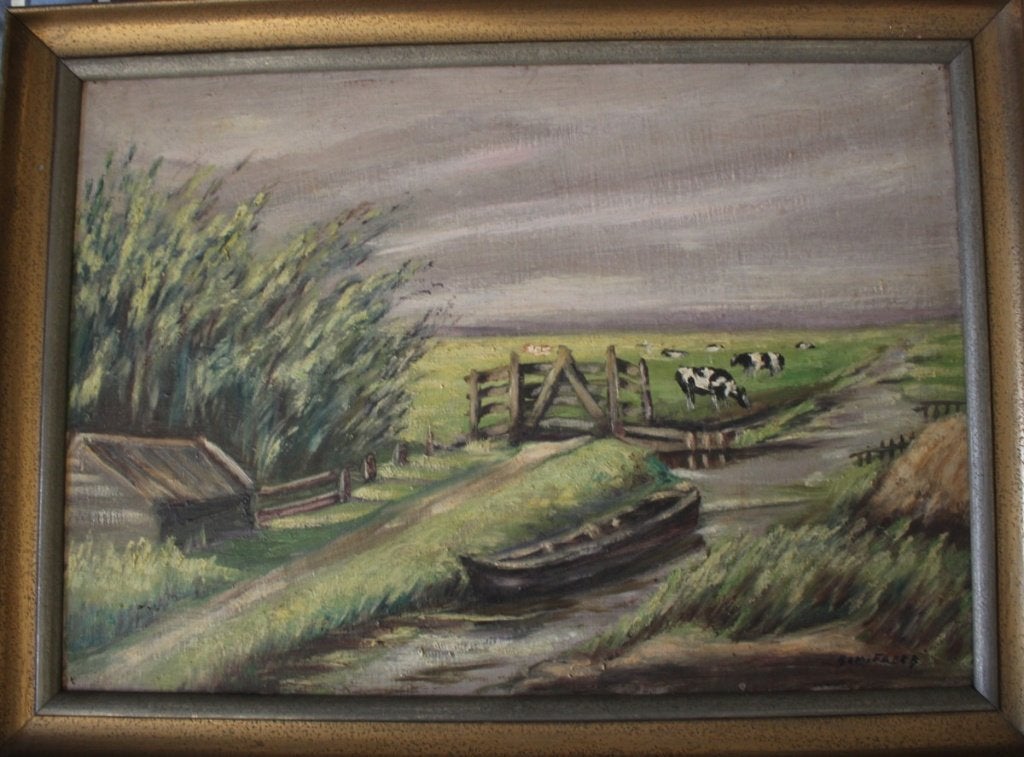 Romke Faber 1884 - 1953, olie/doek, Antiek en Kunst, Doek, Ophalen of Verzenden, Landschap, Olieverf