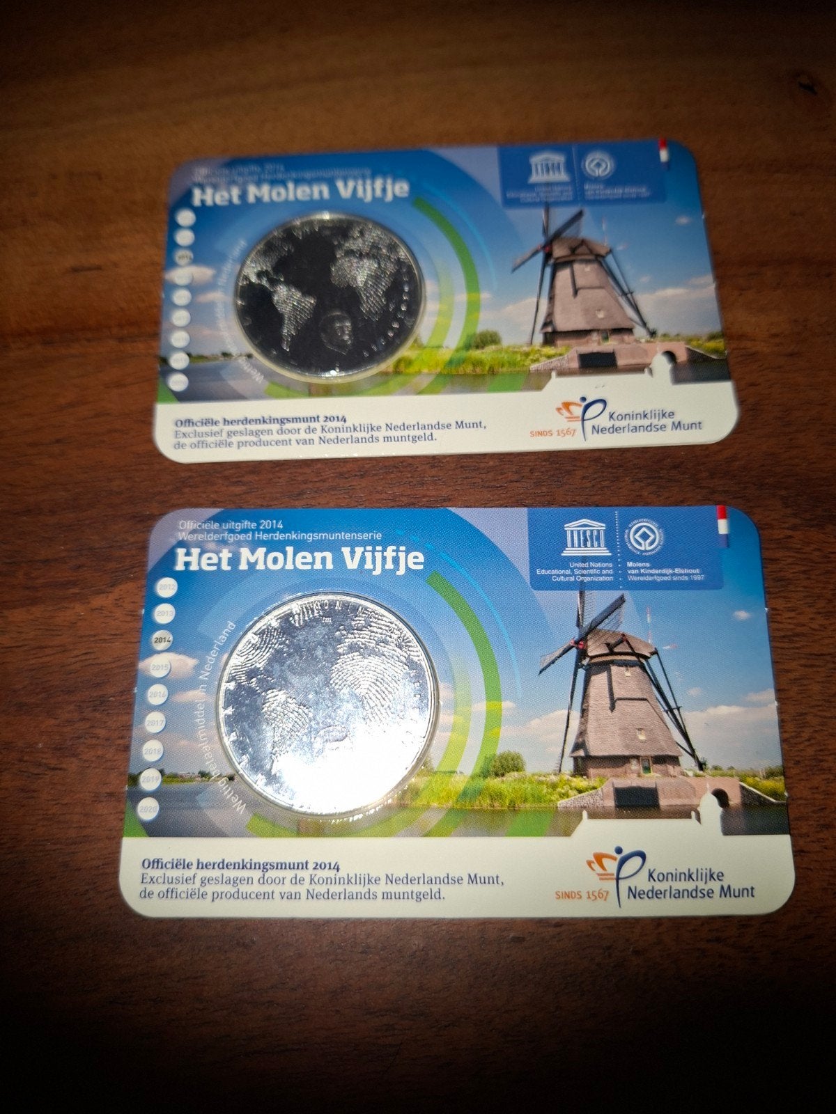Het Molen Vijfje 2014 - Officiële Herdenkingsmunt, Verzenden, Koningin Beatrix, Overige waardes, Setje
