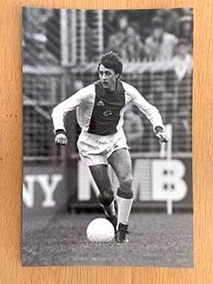 Org. z/w foto 20x30 cm Johan Cruijff 06-12-1981 Ajax-Haarlem, Verzenden, Nieuw, Ajax, Poster, Plaatje of Sticker
