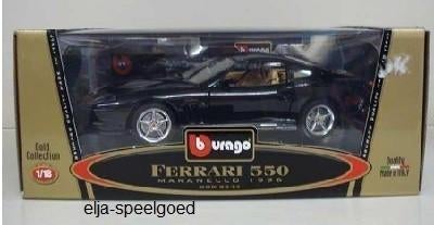 Bburago Ferrari 550 Maranello 3344 1:18 1996 zwart, Ophalen of Verzenden, Nieuw, Motor, Bburago
