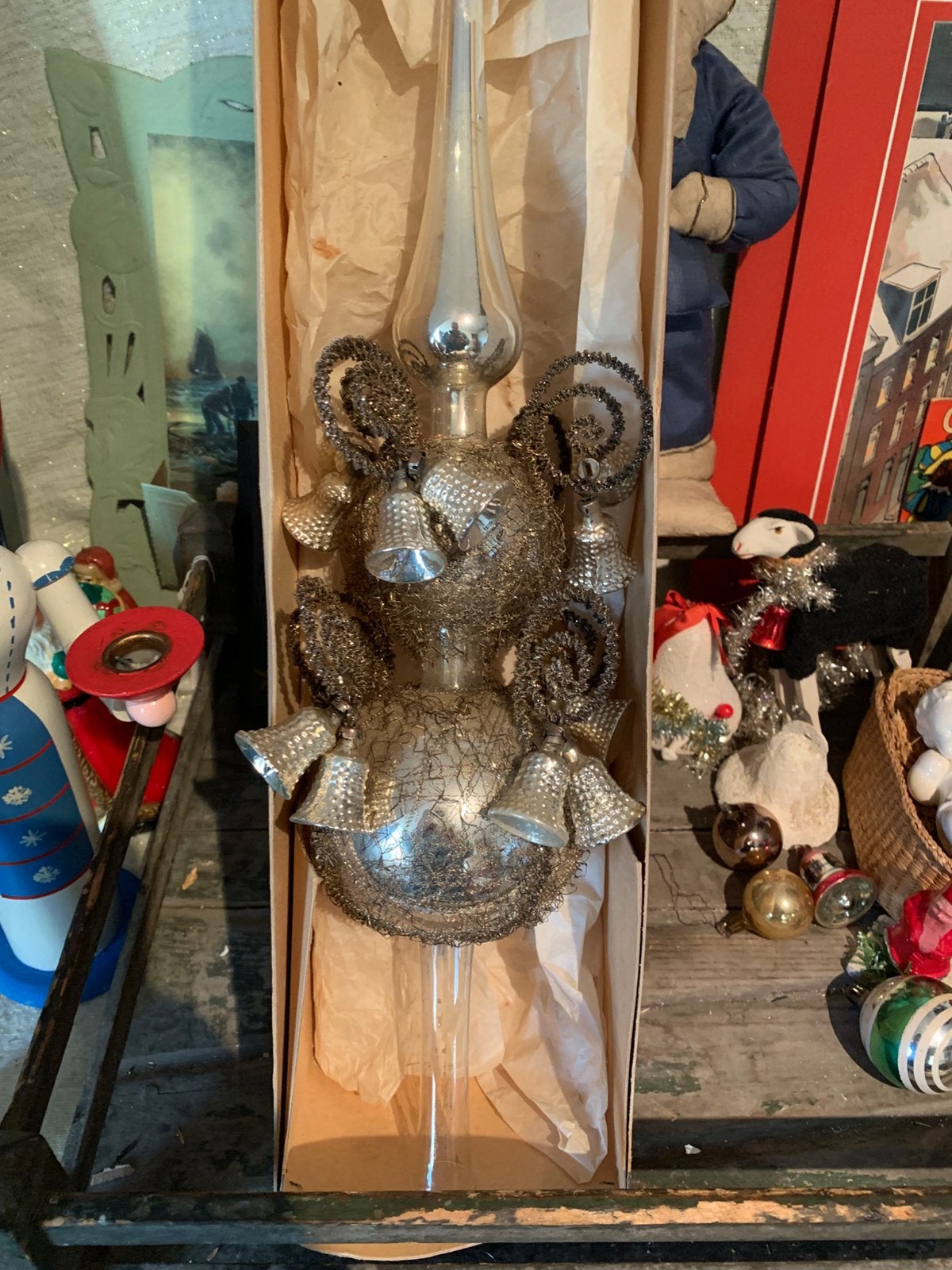 Zeldzame hele grote piek met kerst bellen, T, Ophalen of Verzenden, Zo goed als nieuw, N