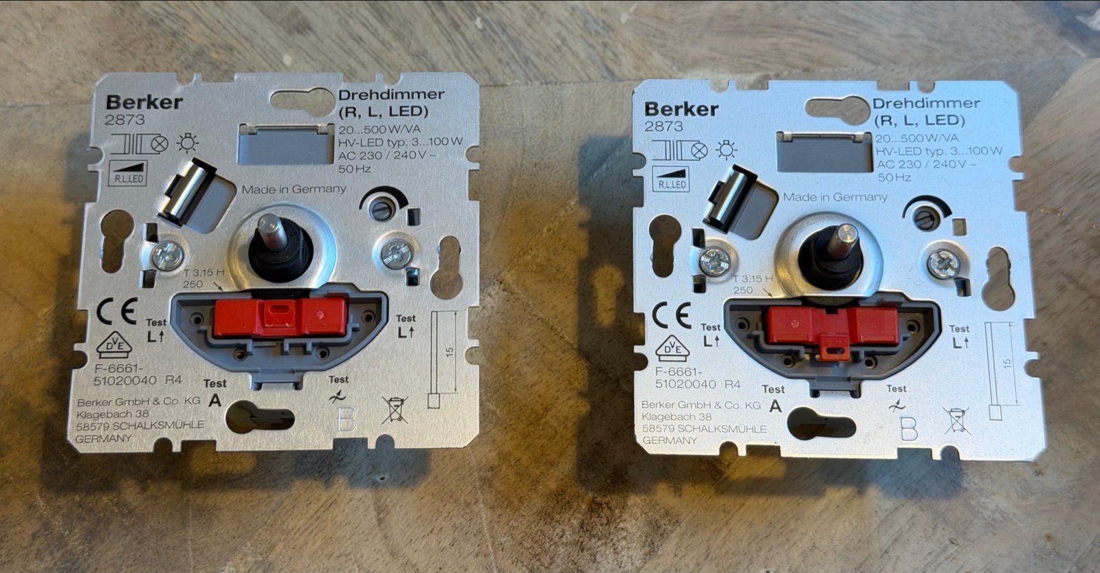 2x Berker draaidimmers (R, L, LED) - Zo goed als nieuw, Ophalen of Verzenden, Zo goed als nieuw, Berker, Dimmer