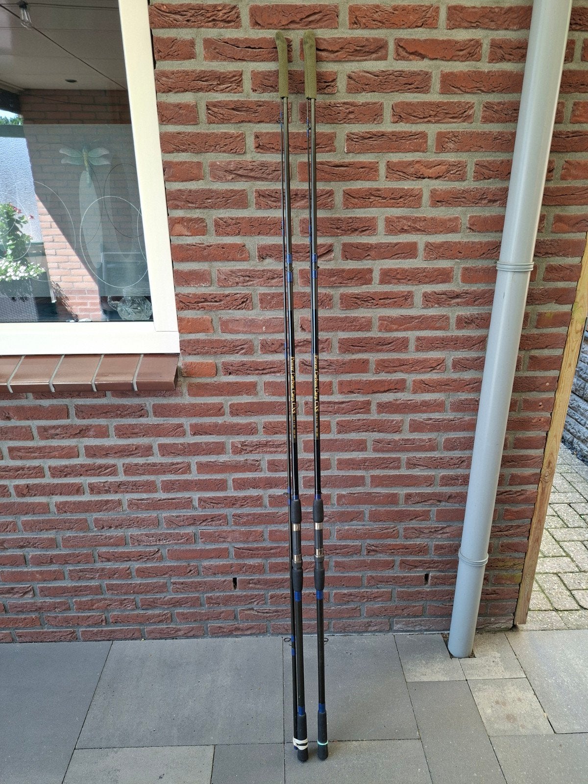 2 Mooie 12ft Power Carbon Carp CXS Karperhengels., Ophalen, Gebruikt, Werphengel