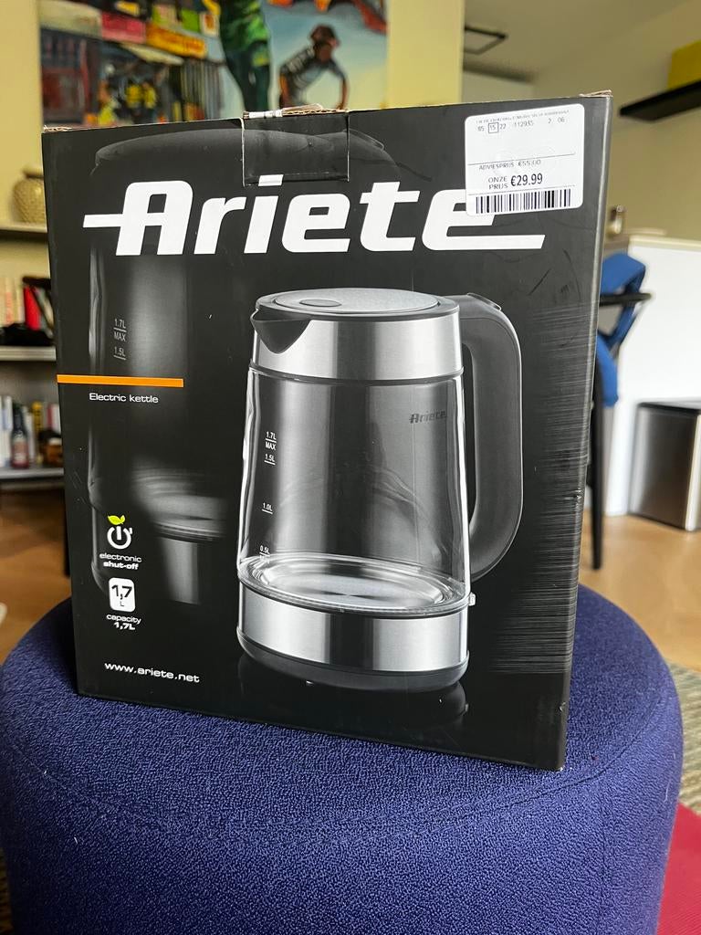 Ariete theekoker - Nieuw in doos, Witgoed en Apparatuur, Waterkokers, 1 tot 2 liter, Ophalen of Verzenden, Nieuw, Draadloos
