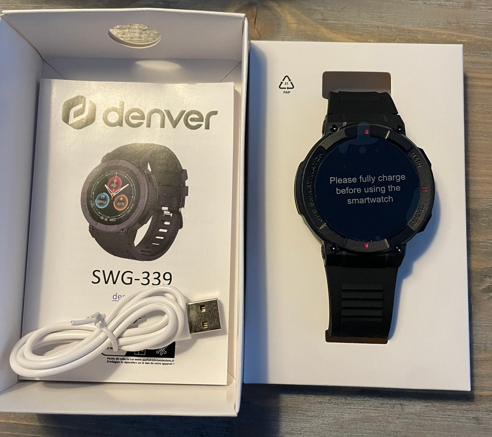 Bluetooth smartwatch van het merk Denver, Zwart, IOS, Nieuw, Ophalen of Verzenden
