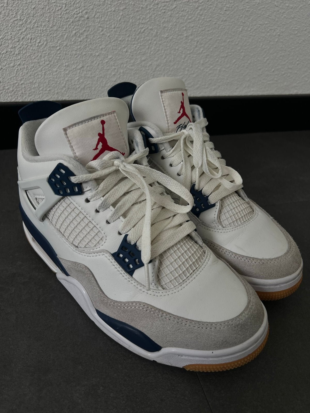 Nike SB x Air Jordan 4 Retro SB Navy, Kleding | Heren, Schoenen, Ophalen of Verzenden, Zo goed als nieuw, Wit, Sneakers of Gympen