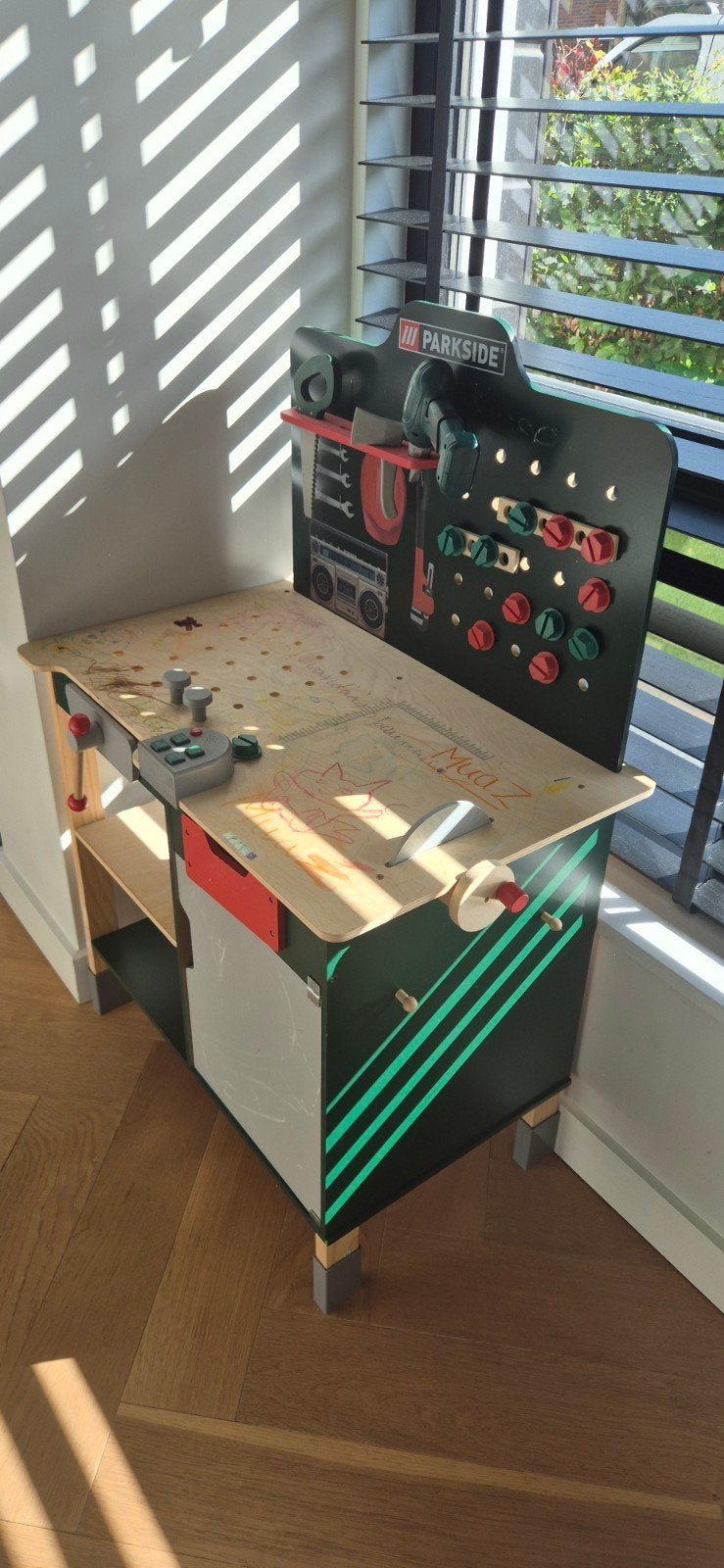 Parkside kinderwerkbank met gereedschap, Ophalen of Verzenden, Gebruikt, Jongen of Meisje