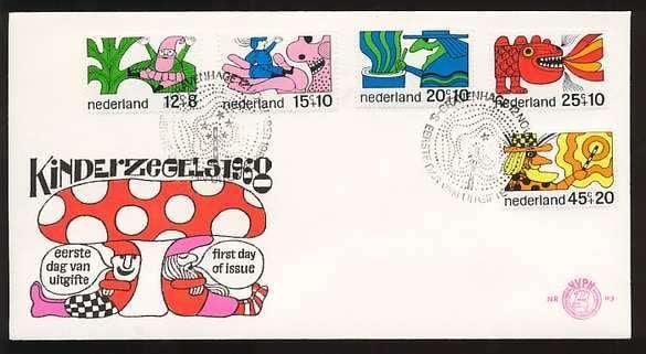 Nederland FDC E93 Zonder Adres, Kinderpostzegels 1968, Ophalen of Verzenden, Onbeschreven, Nederland