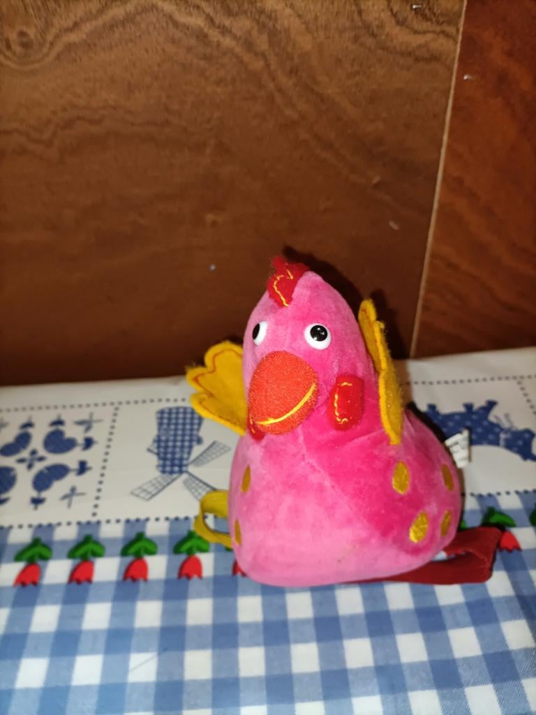 Hema roze kip knuffel vintage 14 cm x 13 cm groot, Ophalen of Verzenden, Zo goed als nieuw, Overige typen