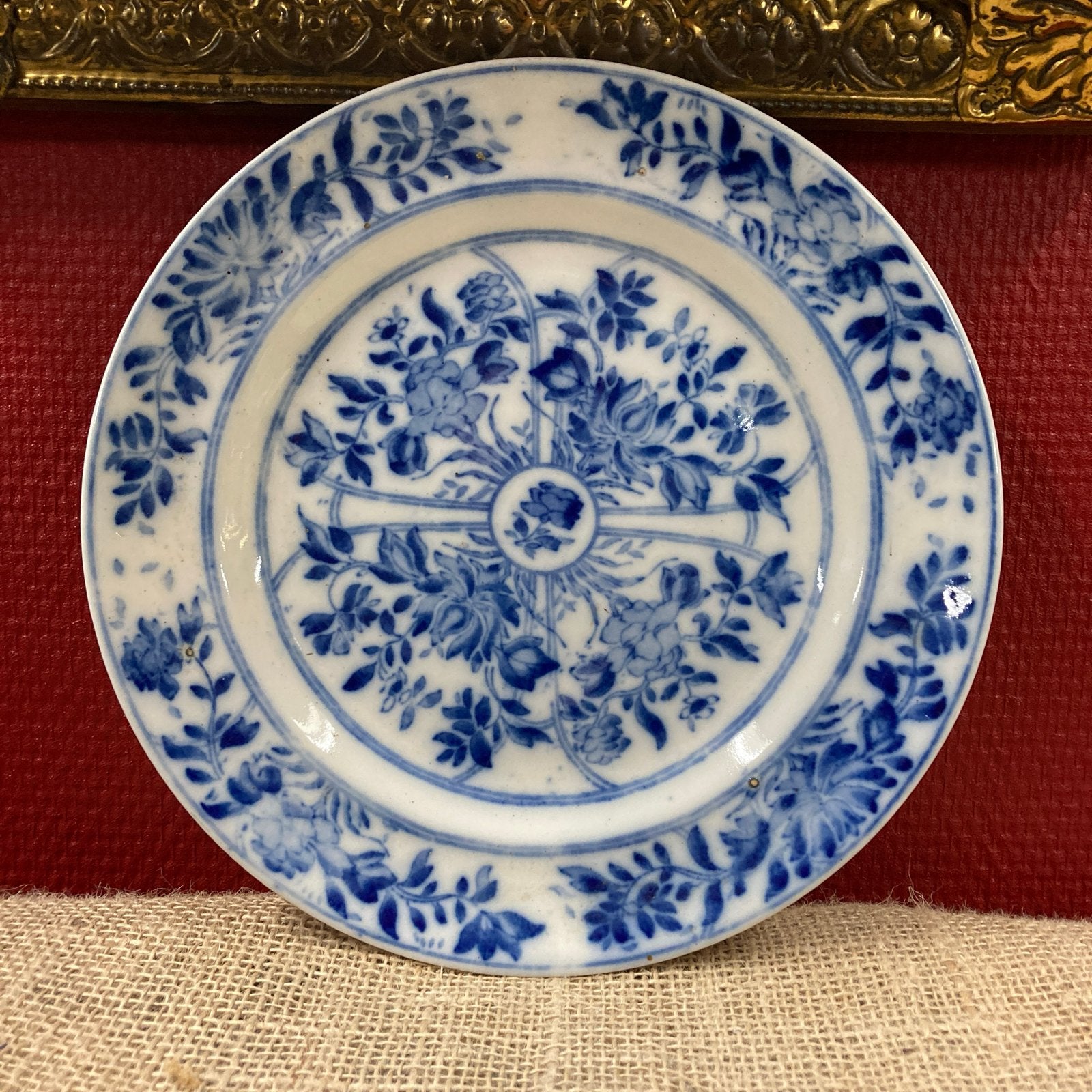 Petrus Regout Mikado bord - Blauw-wit bloemmotief, Ophalen of Verzenden