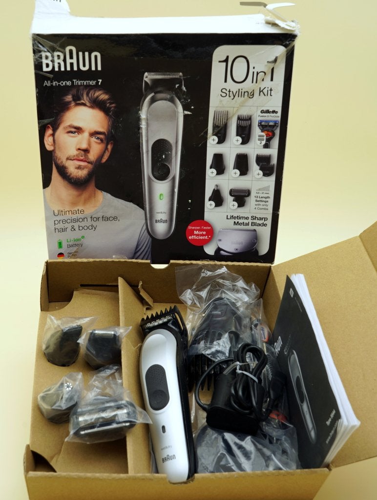 Braun All-in-one Trimmer 7 – Premium 10-in-1 Styling Kit, Gebruikt, Tondeuse, ., Ophalen of Verzenden