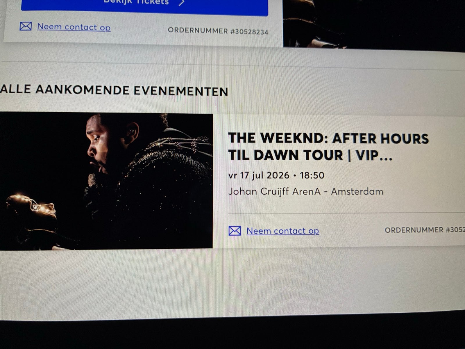 The weeknd 1x VIP 1 kaart voor vrijdag 17 juli, Tickets en Kaartjes, Eén persoon, Juli