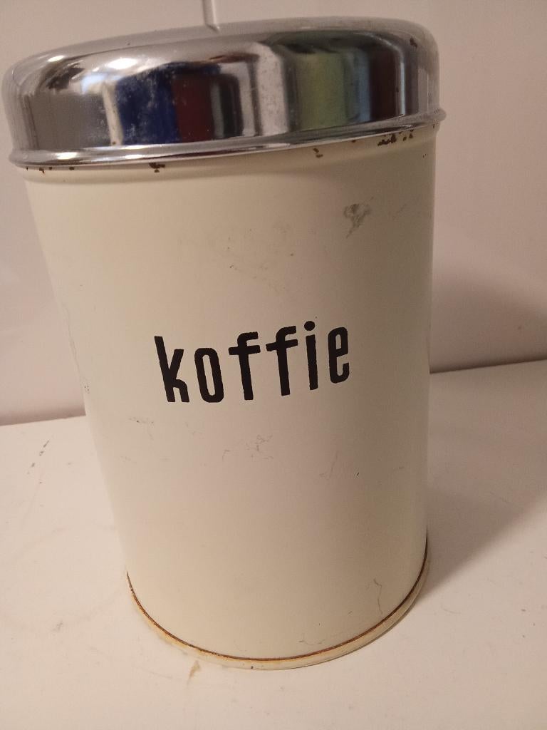 Vintage Brabantia Home Steel koffiebus wit, Ophalen of Verzenden, Huis en Inrichting