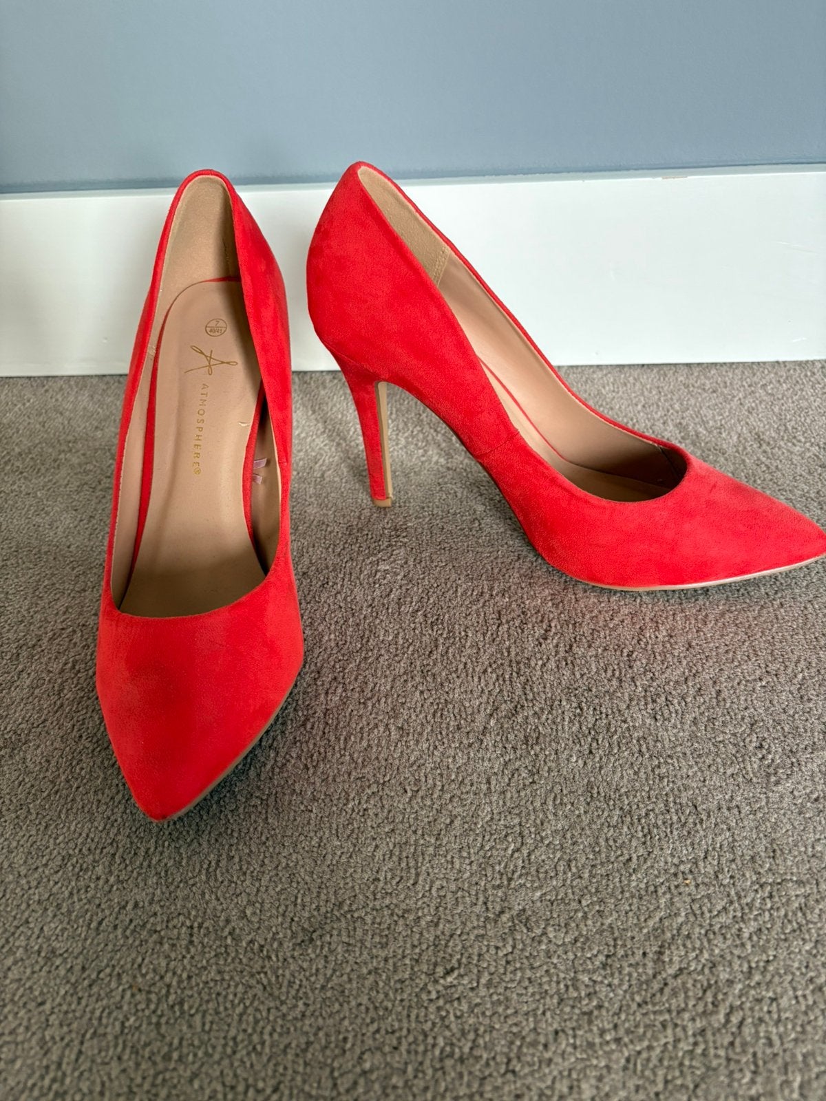 Oranjerode hoge pumps maat 40, Pumps, Oranje, Ophalen of Verzenden, Zo goed als nieuw