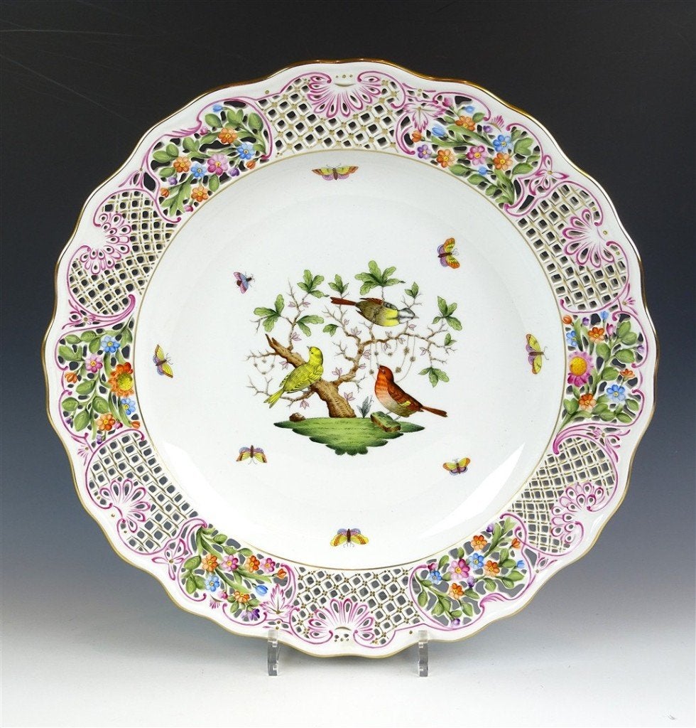 Herend Rothschild model 8401 schotel met opengewerkte rand, Antiek en Kunst, Ophalen of Verzenden