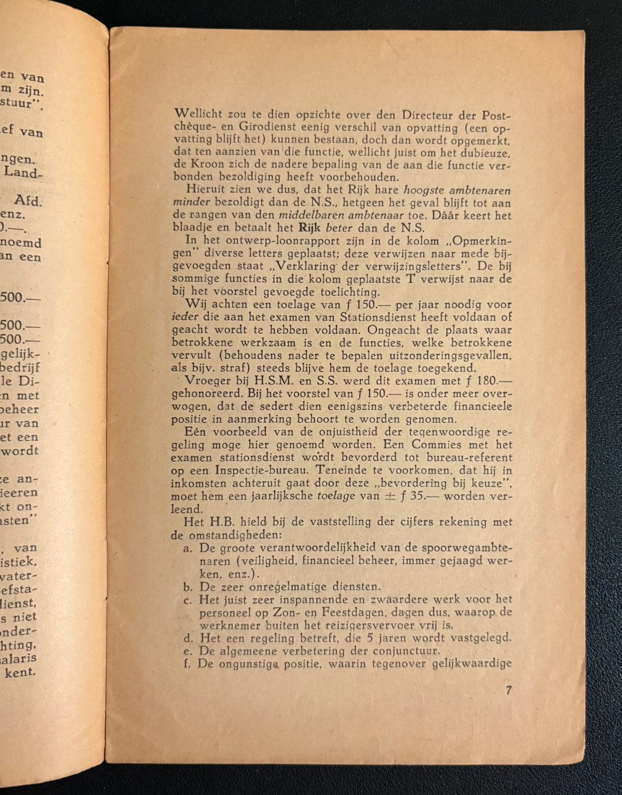 Ontwerp-loonregeling ambtenaren Ned. Spoorwegen (1930), Ophalen of Verzenden, Gebruikt, Trein, Boek of Tijdschrift