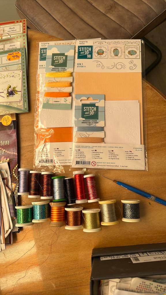 Complete voorraad voor kaarten borduren, Hobby en Vrije tijd, Kaarten | Zelf maken, Ophalen of Verzenden, Zo goed als nieuw, Overige thema's