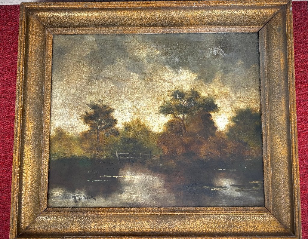 Prachtig olieverfschilderij  Haagse School-stijl - landschap, Doek, Realistisch, Origineel werk, Ophalen of Verzenden