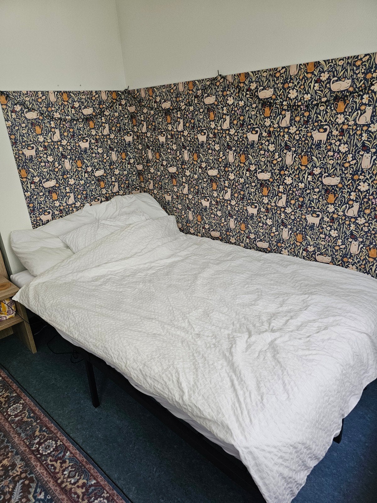 Bedframe met matras, 120x200cm, inclusief beddengoed, Ophalen, Gebruikt, Twijfelaar, 120 cm