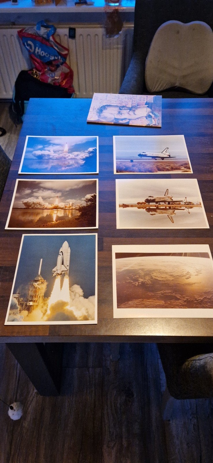 6 originele vintage Space Shuttle foto's van NASA, Verzamelen, Ophalen of Verzenden, Zo goed als nieuw, Kaart, Foto of Prent