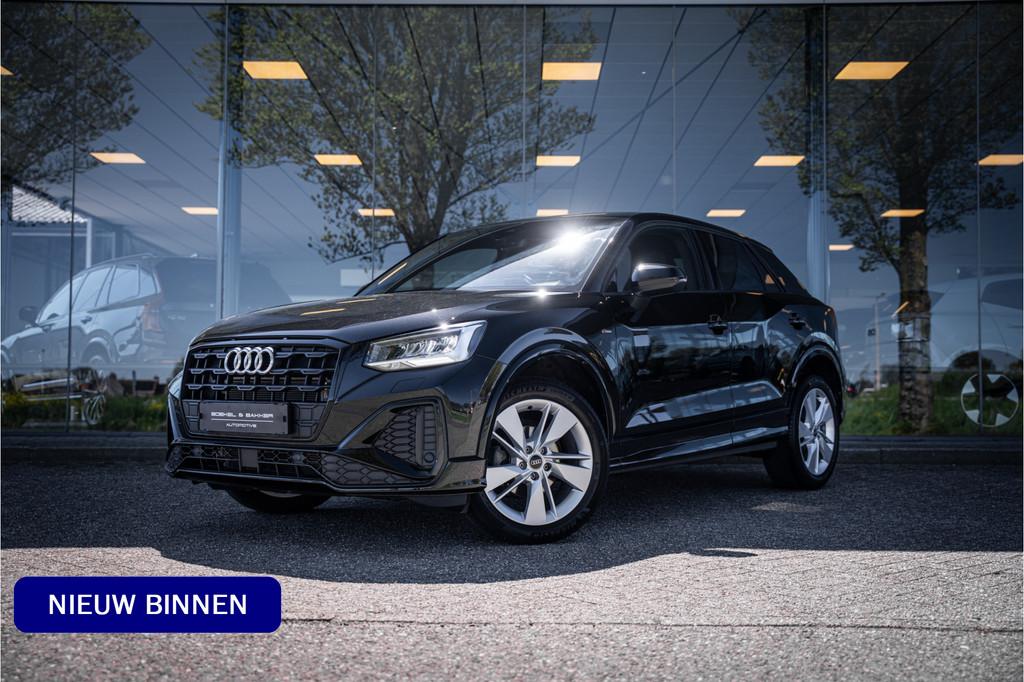 Audi Q2 35 TFSI S-line * Virtual Cockpit * 18" S-Design velg, 12 maanden, 4 cilinders, Leder en Stof, Zwart