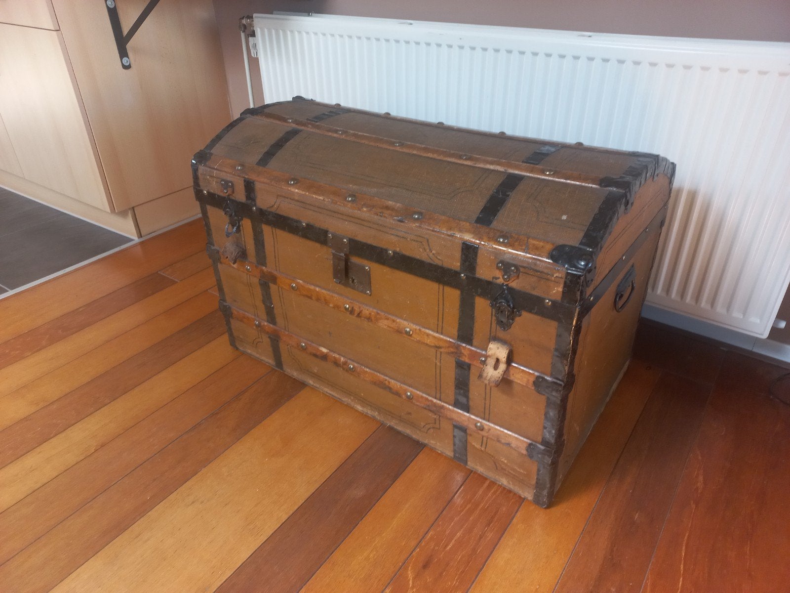 Antieke kist, schatkist, Antiek en Kunst, Ophalen