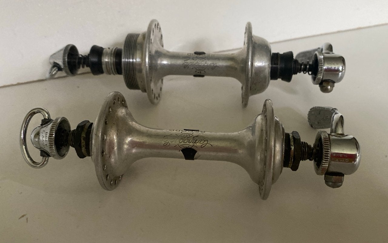 Campagnolo Record naven set - Vintage fiets onderdelen, Fietsen en Brommers, Wiel, Gebruikt, Ophalen of Verzenden, Aluminium