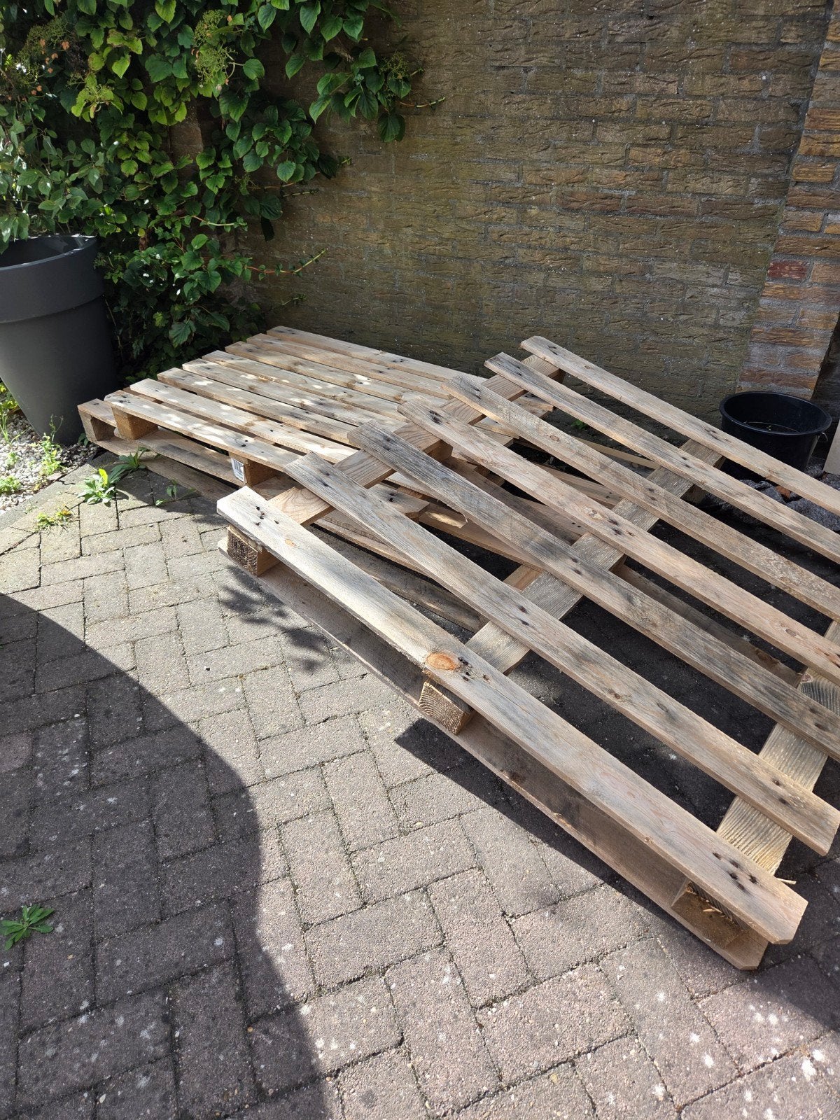 Gratis 3 pallets af te halen, Ophalen, Gebruikt, 50 mm of meer, Pallet