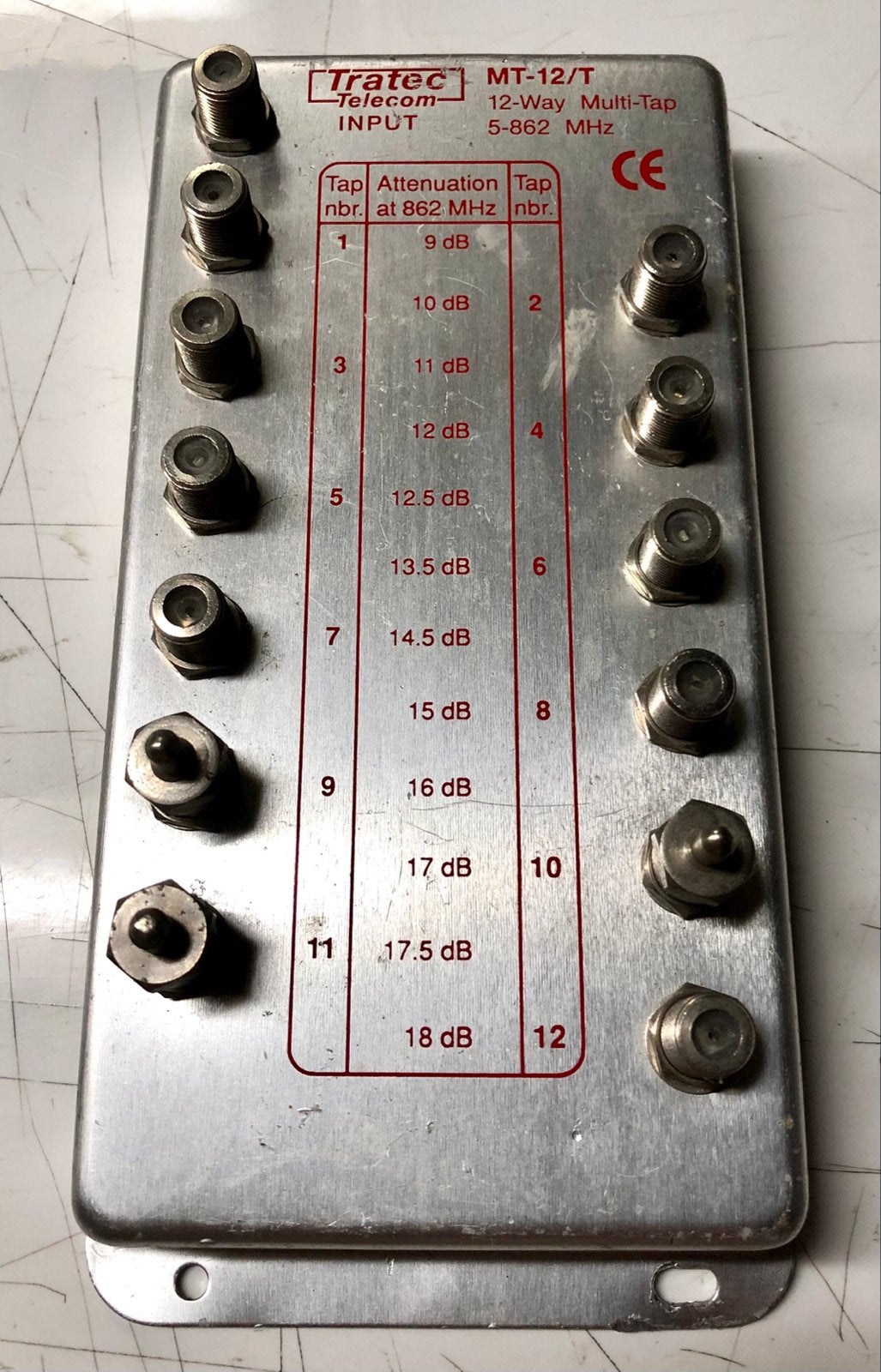 Tratec MT-12/T 12-Weg Multi-Tap Kabelverdeler, Ophalen of Verzenden, Gebruikt