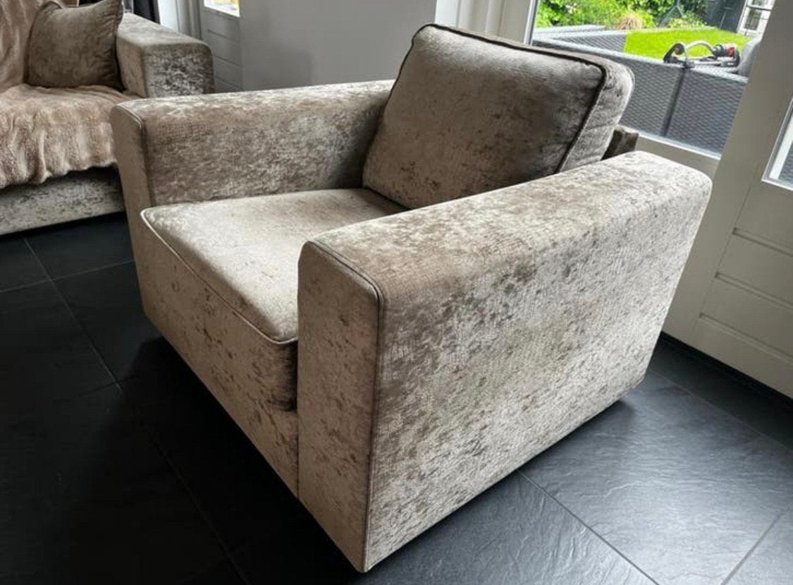 Comfortabele fauteuil croco stof, Gebruikt, 75 tot 100 cm, Minder dan 150 cm, Stof