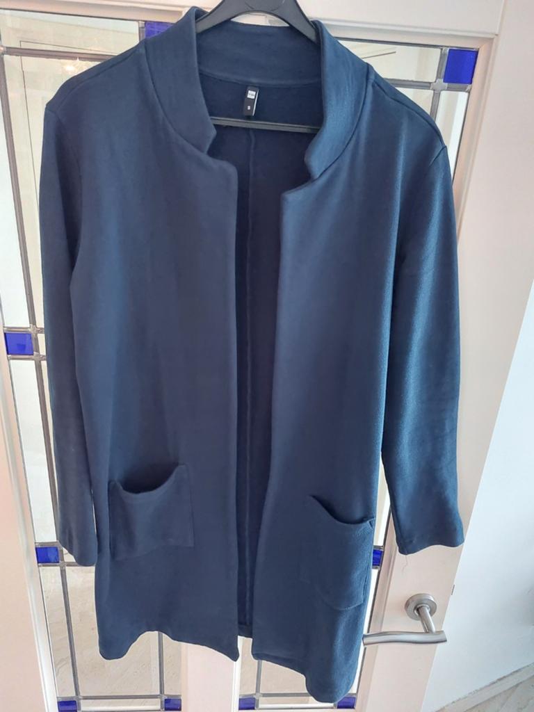 Hema Donkerblauw Vest/jas Maat S, Blauw, Ophalen of Verzenden, Zo goed als nieuw, Maat 36 (S)