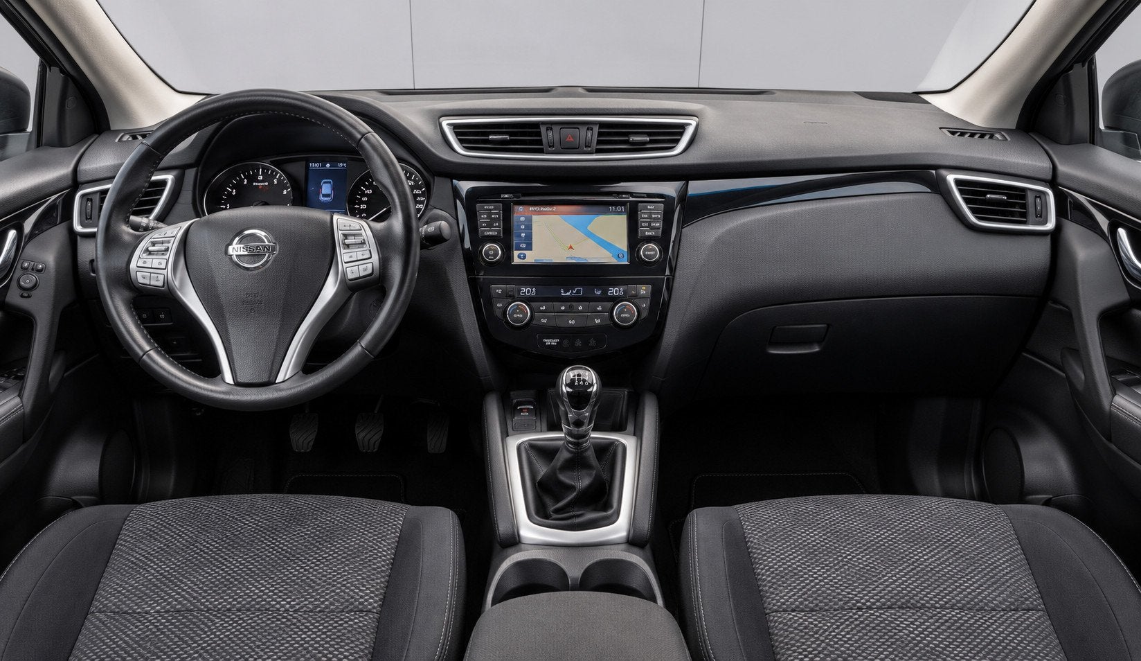 Nissan Qashqai 1.2 Connect Edition/navi/pano/360 camera/nwst, Voorwielaandrijving, Stof, Gebruikt, Zwart