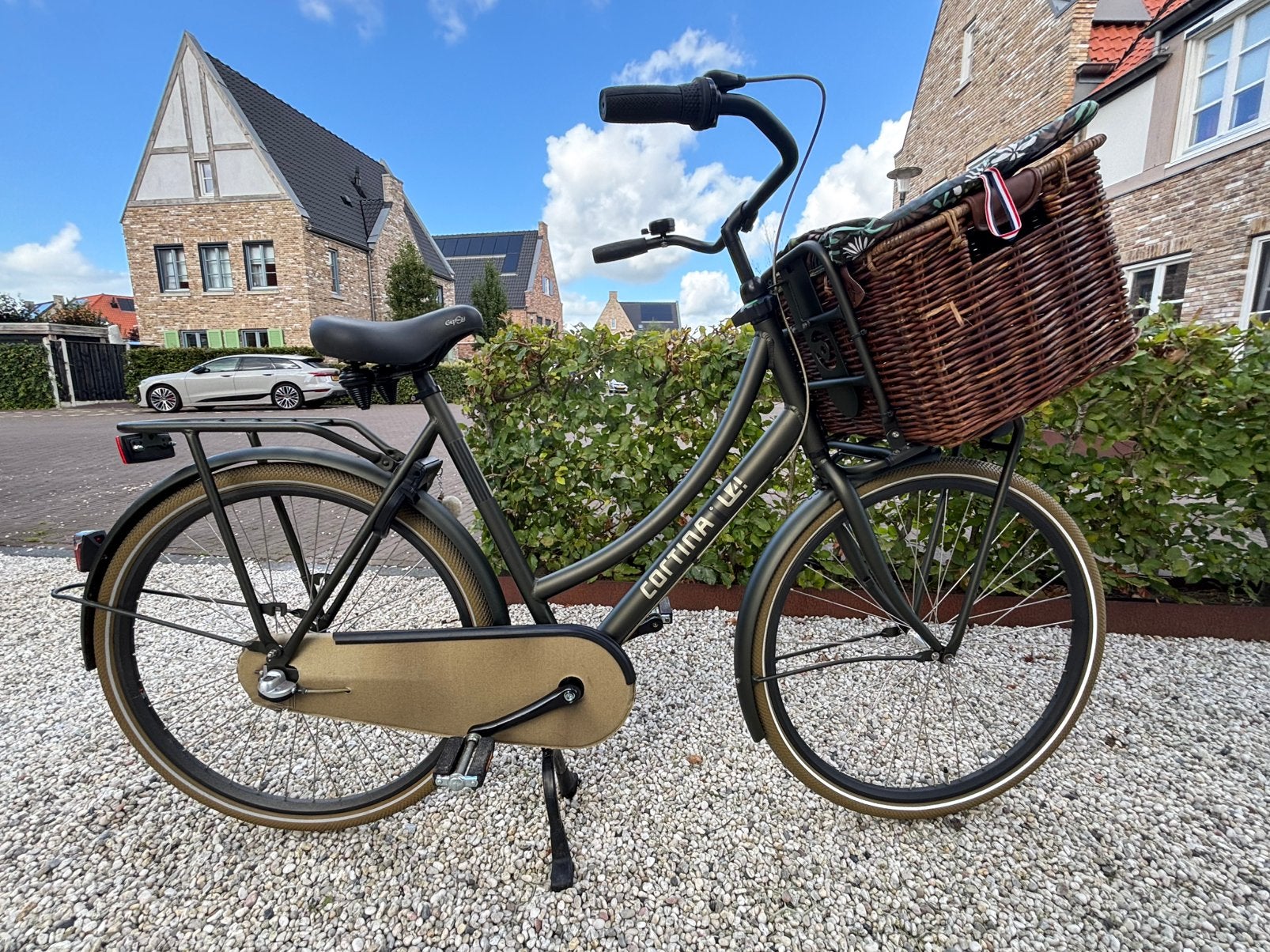 Groene dames cortina transportfiets u4, Fietsen en Brommers, Terugtraprem, 53 tot 56 cm, Versnellingen, Zo goed als nieuw