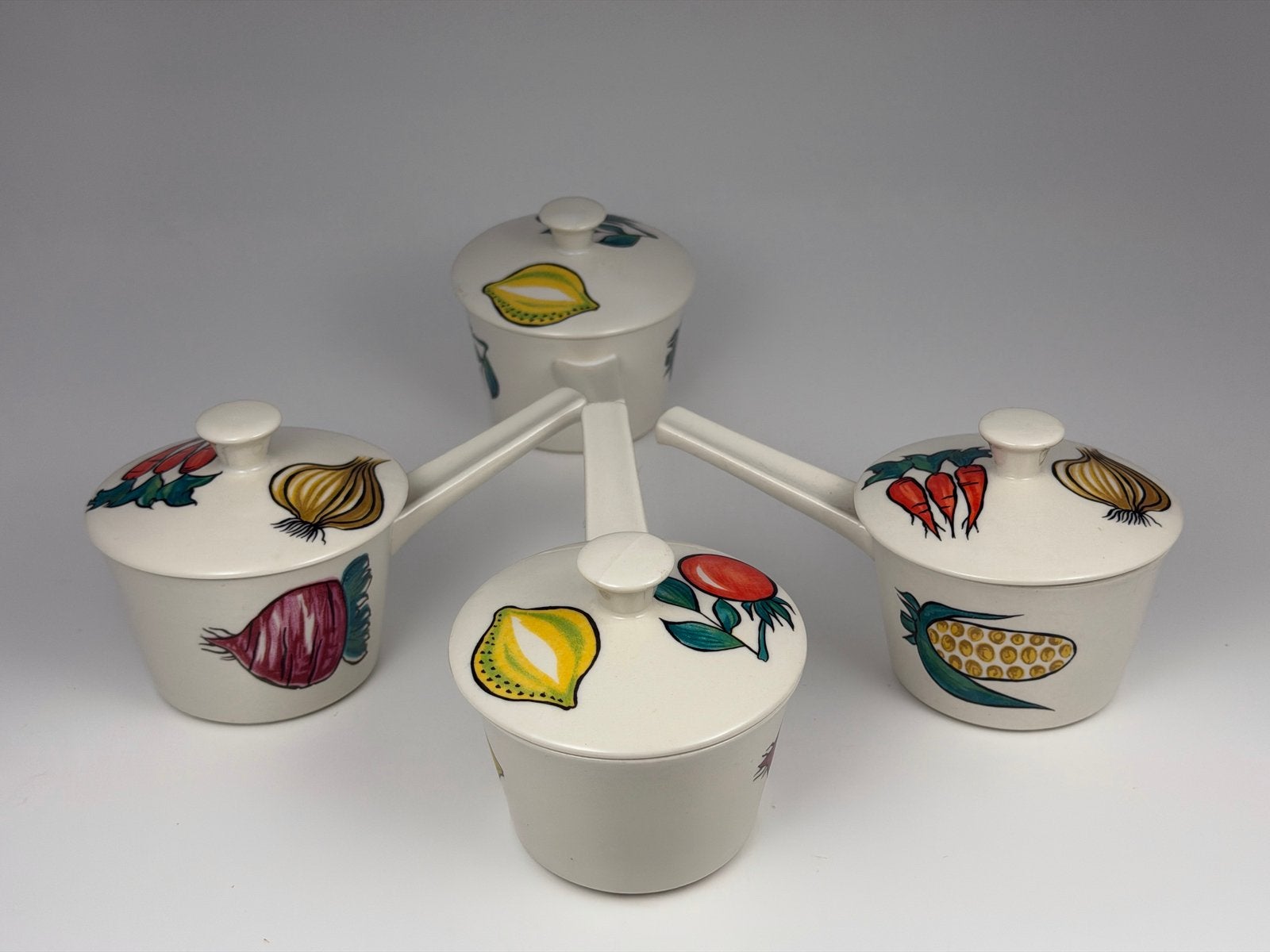 Villeroy & Boch Primabella pannetjes set van 4 (Jaren 60), Ophalen, Overige typen, Zo goed als nieuw, Overige stijlen
