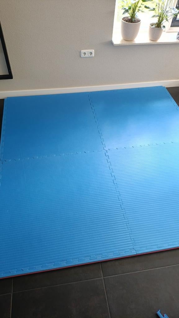 Sportmatten / Puzzelmatten blauw-rood | 4 tegels | 2x2m of 4, Ophalen, Zo goed als nieuw, Overige typen