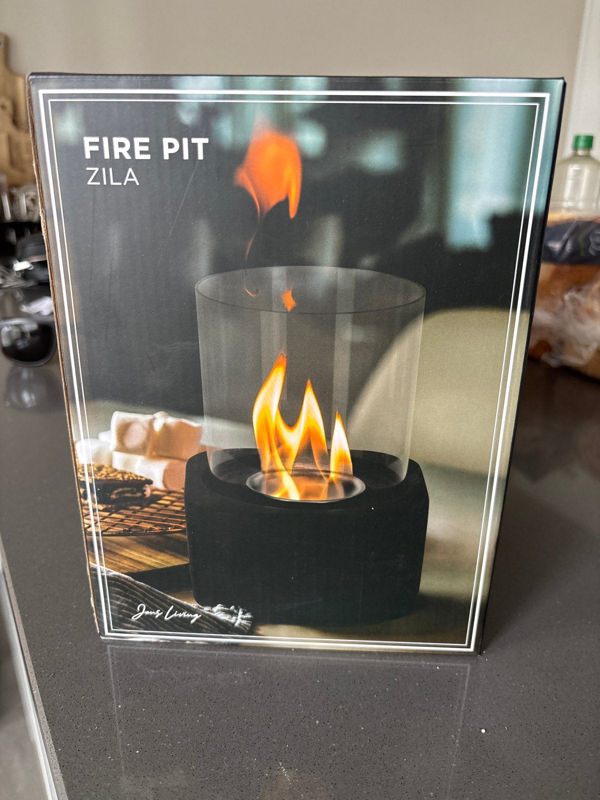 ZILA Fire Pit - Bio-ethanol Sfeerhaard voor Binnen & Buiten, Ophalen, Zwart, Nieuw, Modern