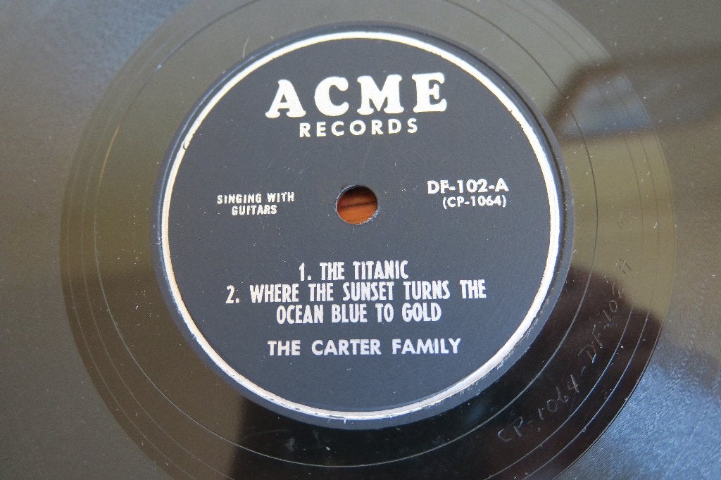 The Carter Family ‎ The Titanic 78rpm 78 toeren seeburg 1956, Gebruikt, 10 inch, Ophalen of Verzenden, Overige typen