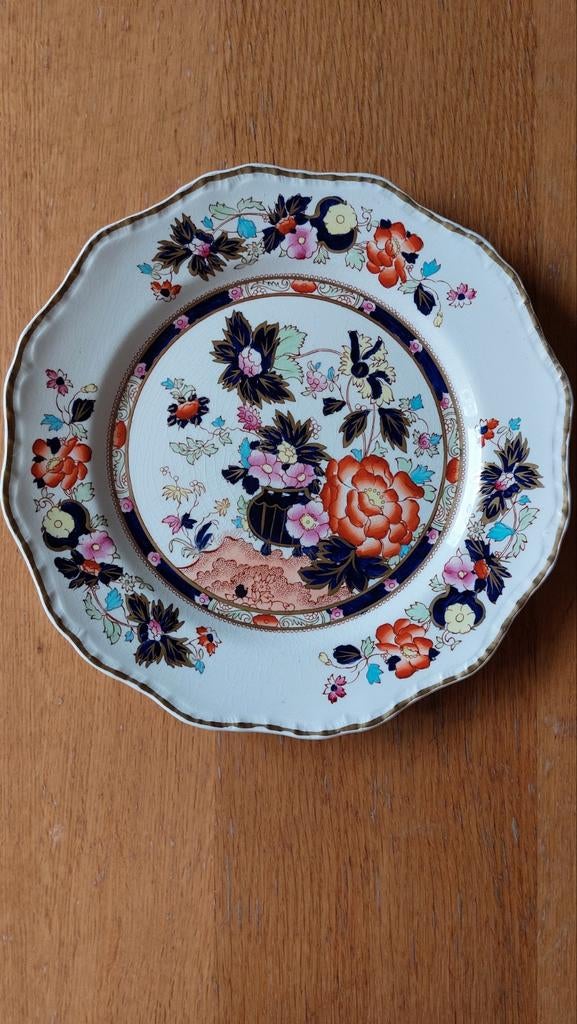 Groot bord Mason's Mandarin 27 cm, Antiek en Kunst, Ophalen of Verzenden