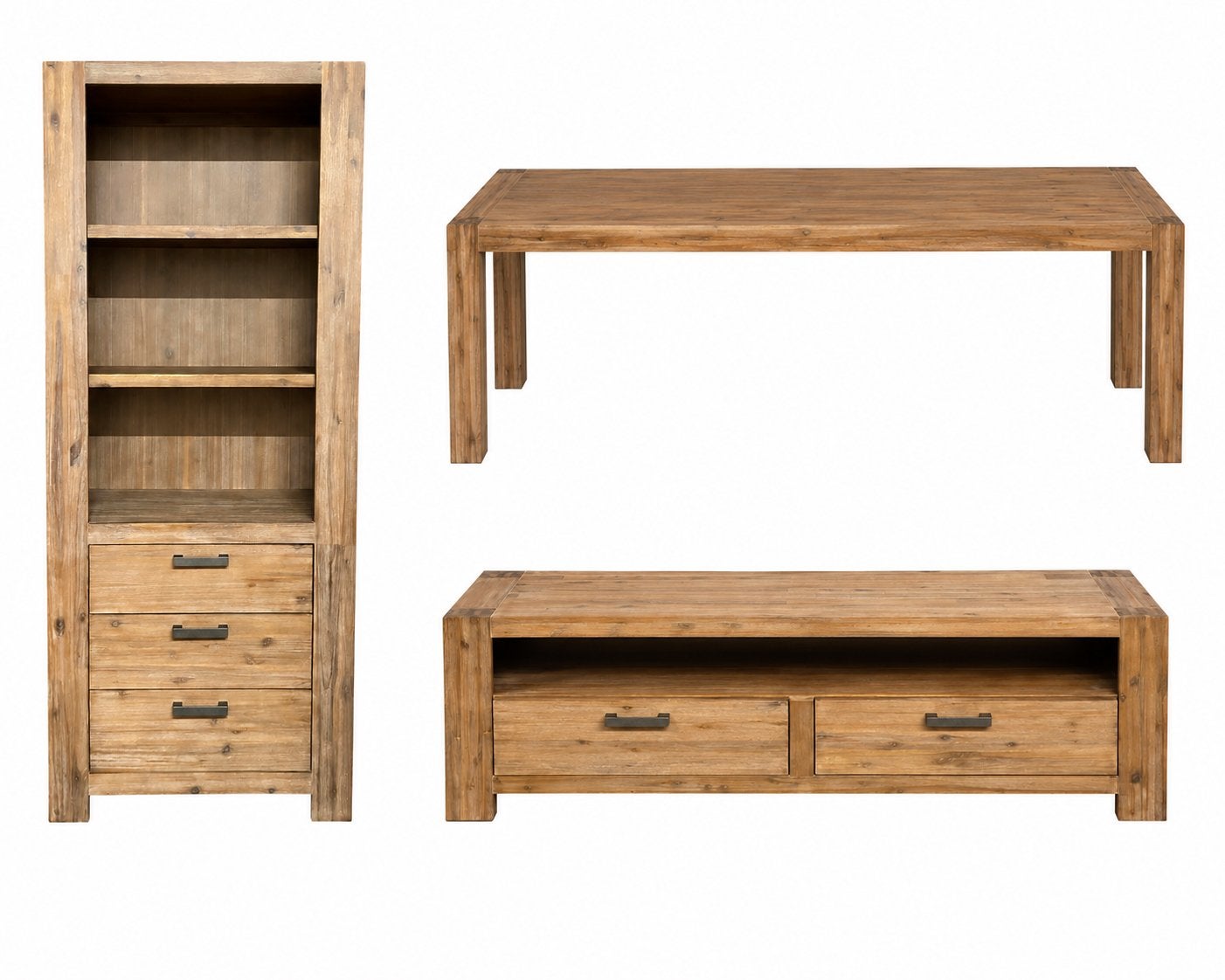 Complete set: Boekenkast, Tv meubel en eettafel, Ophalen