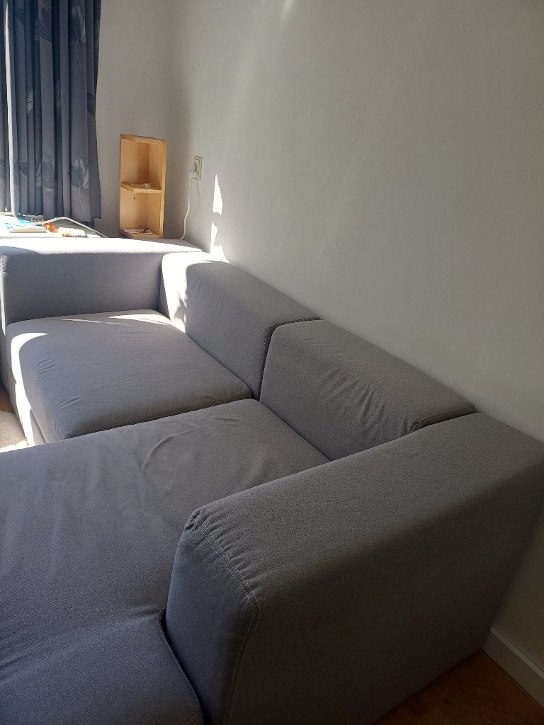 Bankhoezen ikea Jattebo grijs, Ophalen, Gebruikt, Hoekbank, Driepersoons